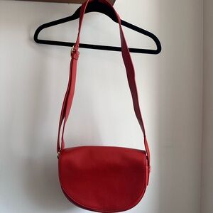 Cuyana Red Leather Crossbody Bag